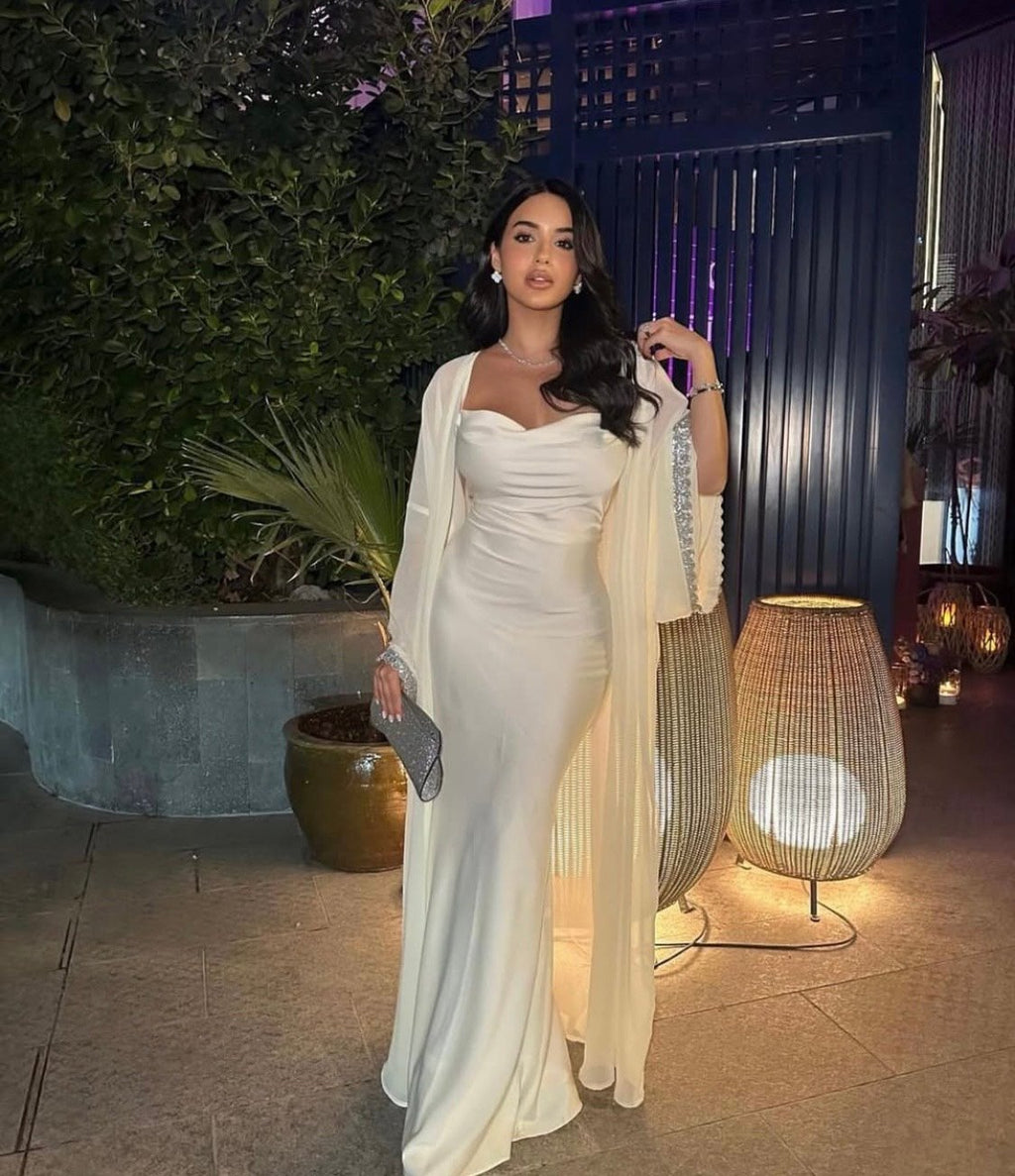 Cream Abaya Set