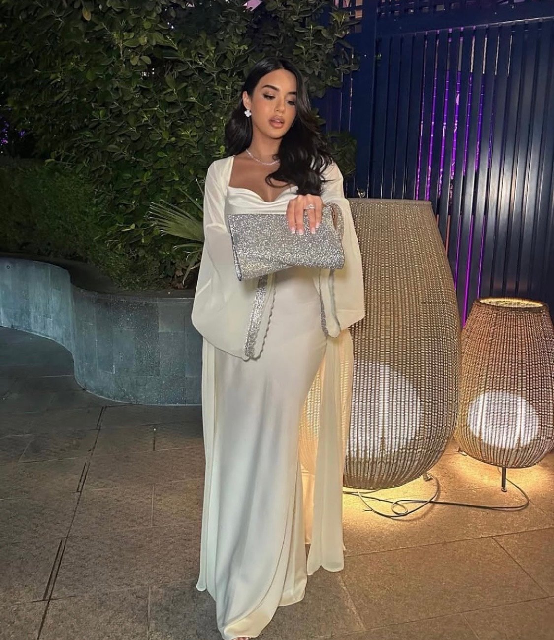 Cream Abaya Set