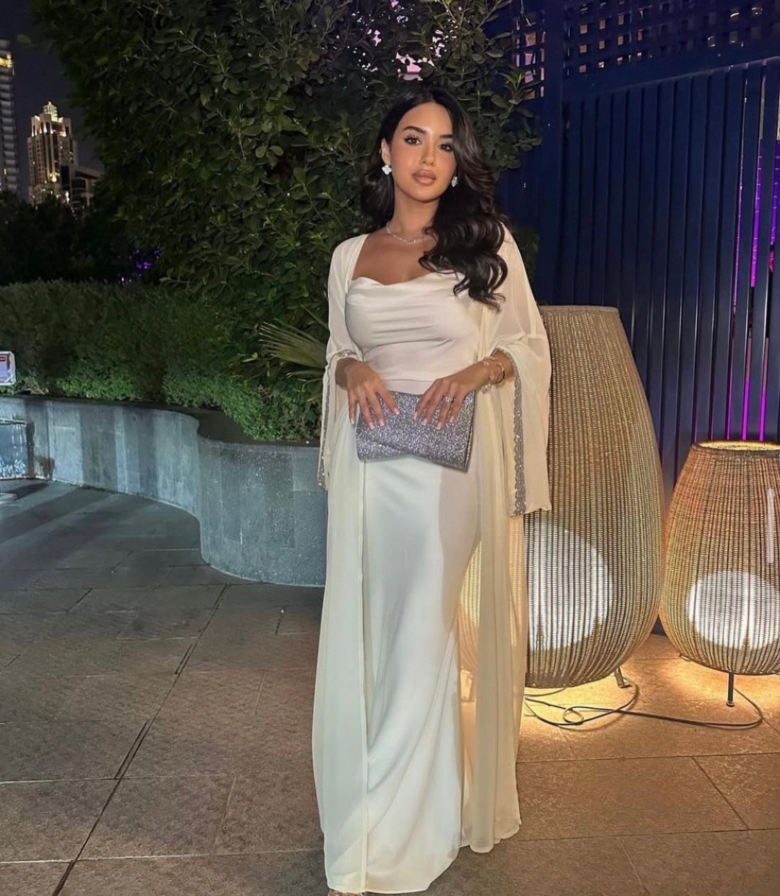 Cream Abaya Set