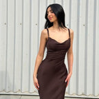 Chocolate Brown Slip Dress