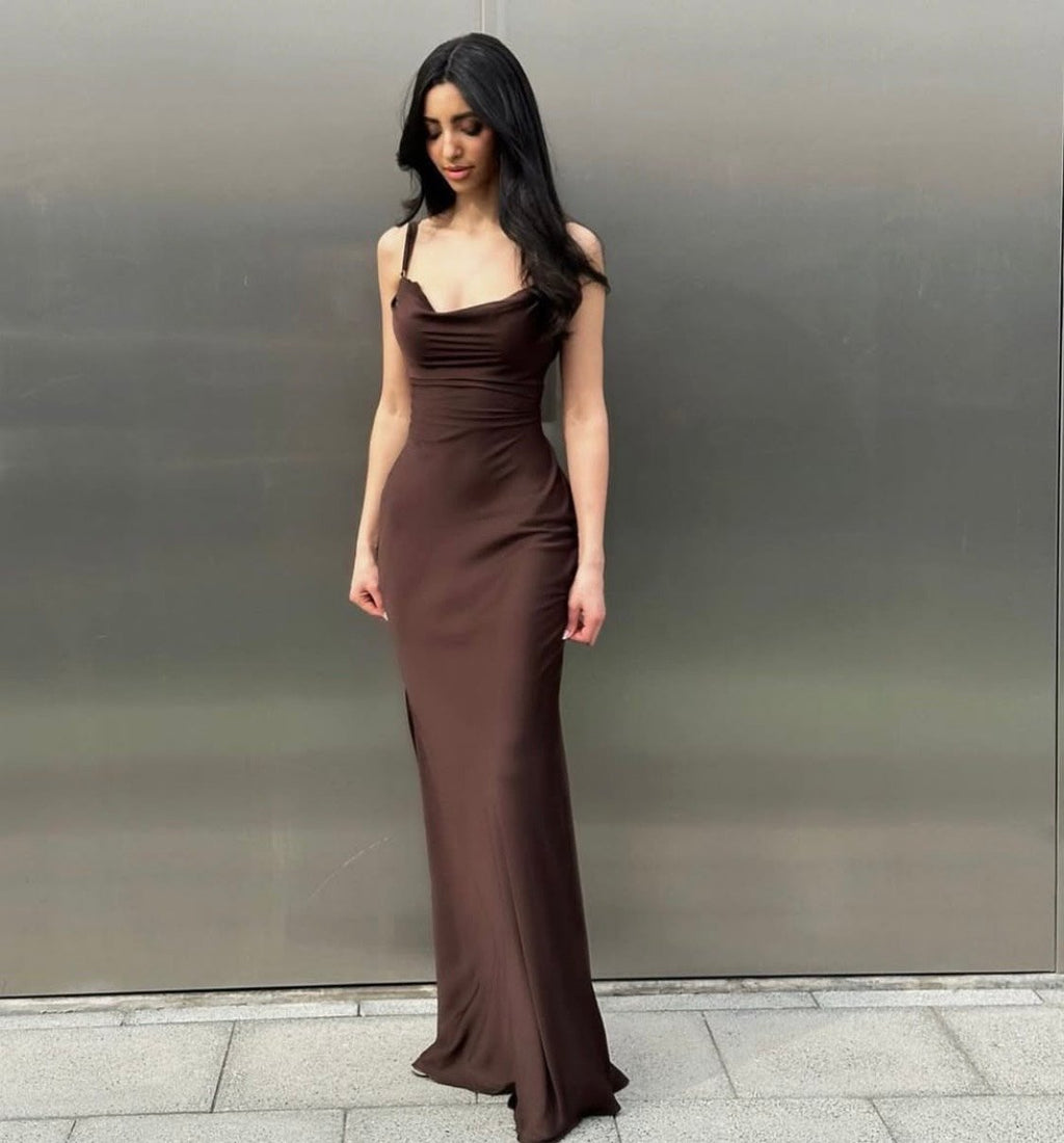 Chocolate Brown Slip Dress