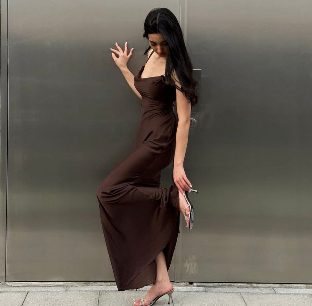 Chocolate Brown Slip Dress