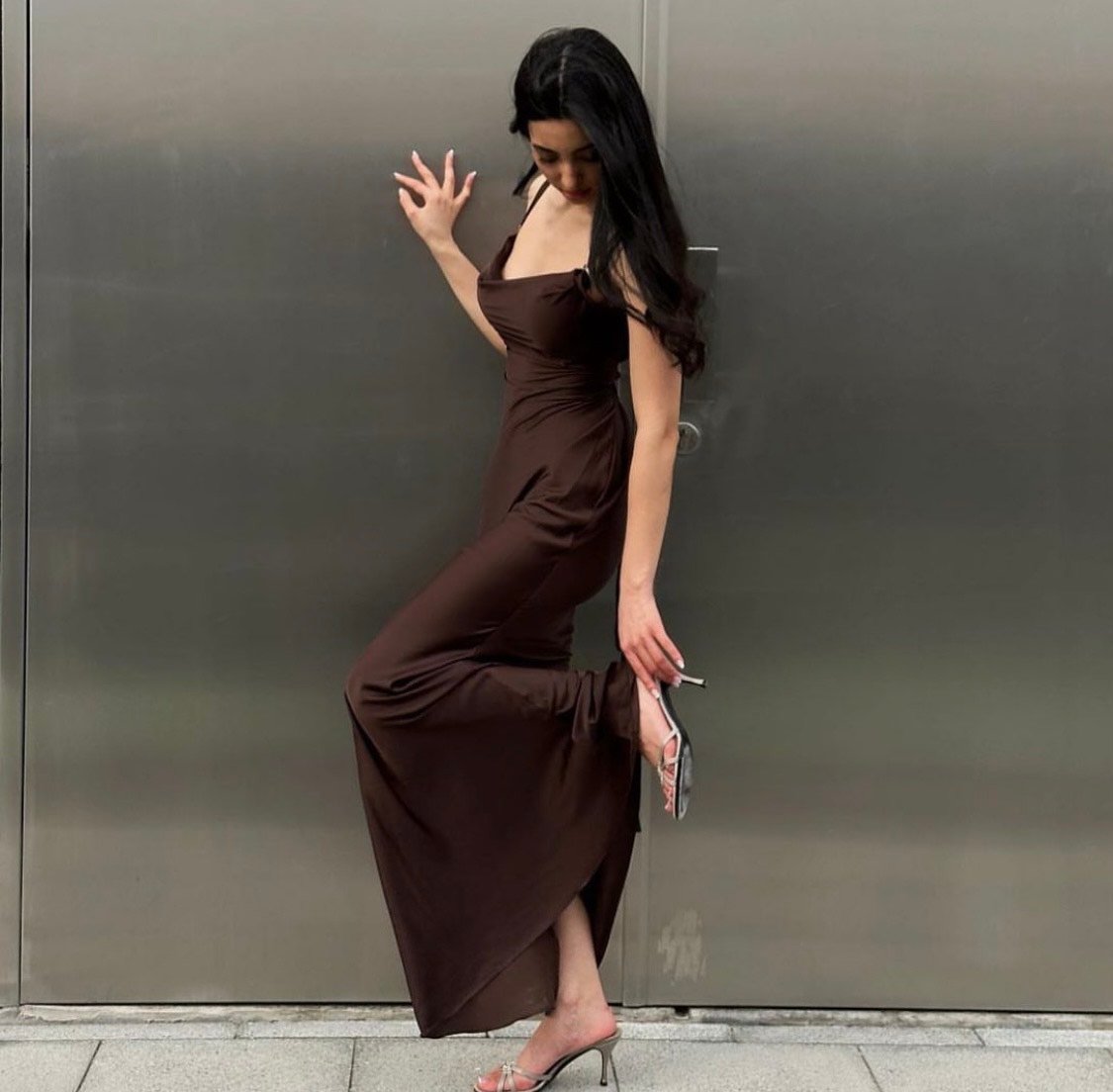 Chocolate Brown Slip Dress