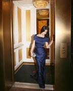 Draped Broad Neck Dress