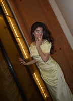 Draped Broad Neck Dress