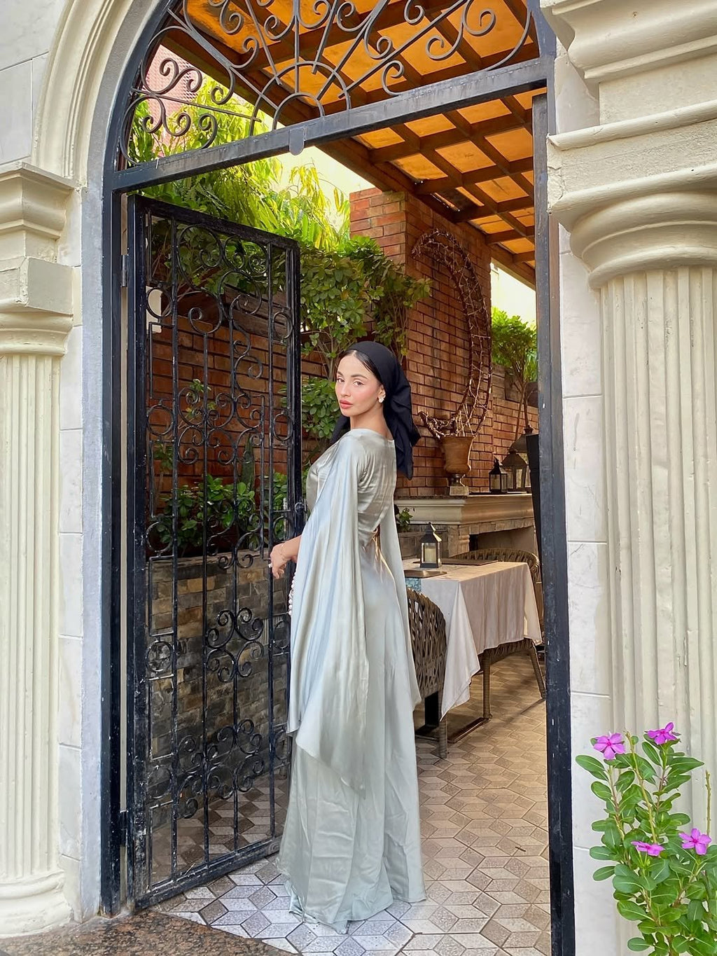 Silver Sage Long Dress