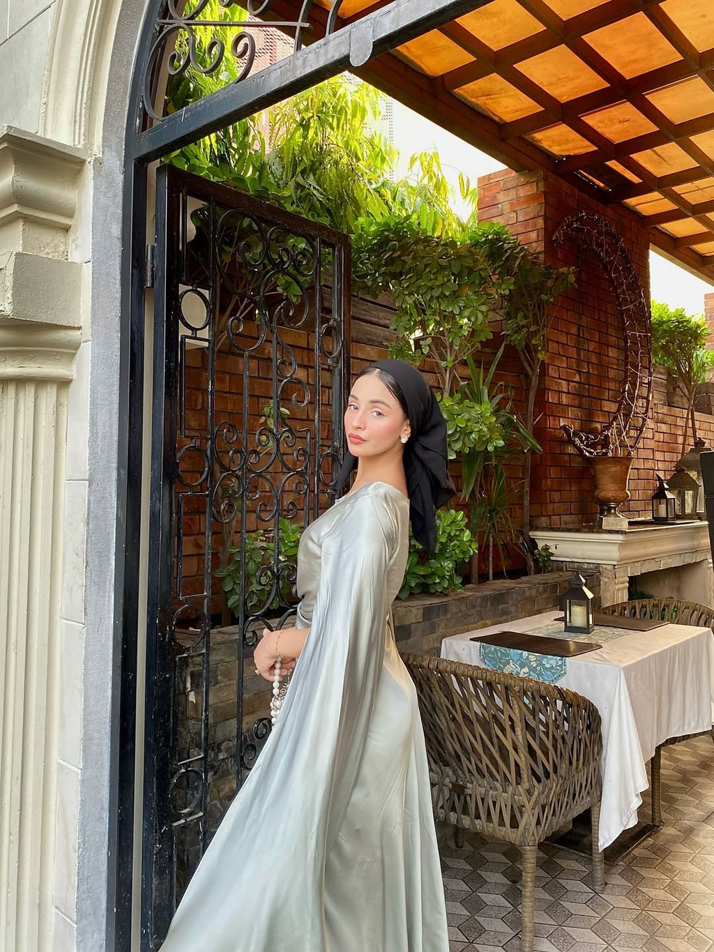 Silver Sage Long Dress