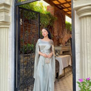 Silver Sage Long Dress